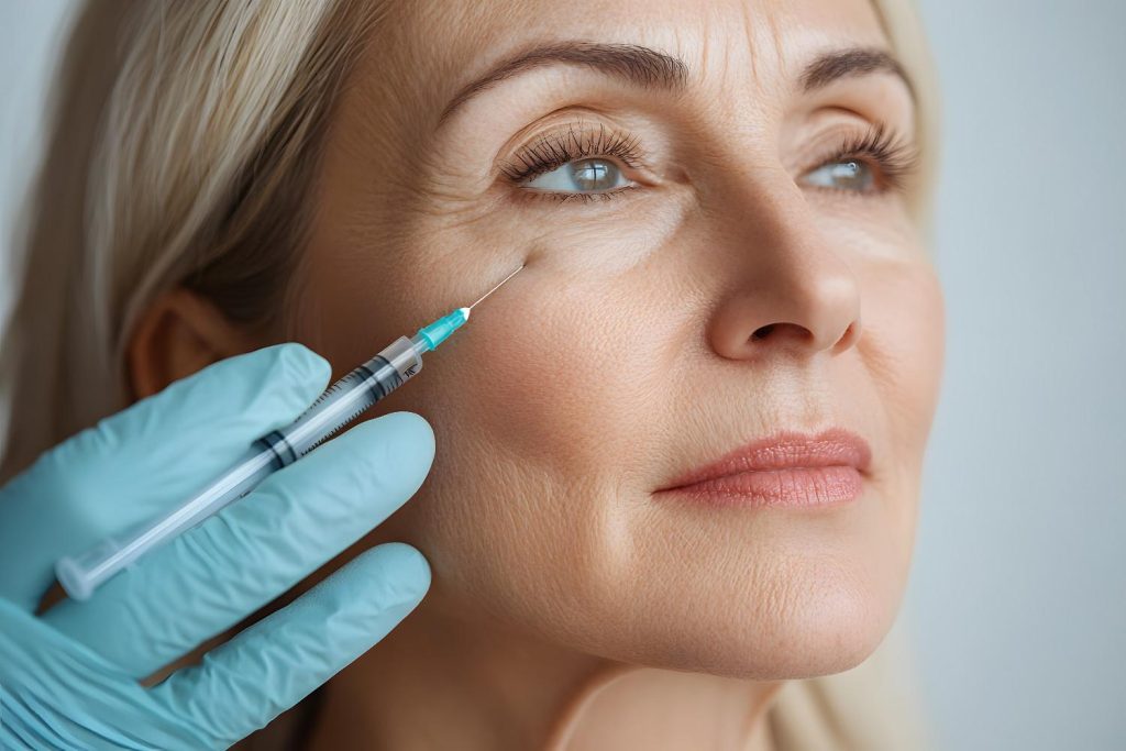 profhilo under eyes - administration of filler