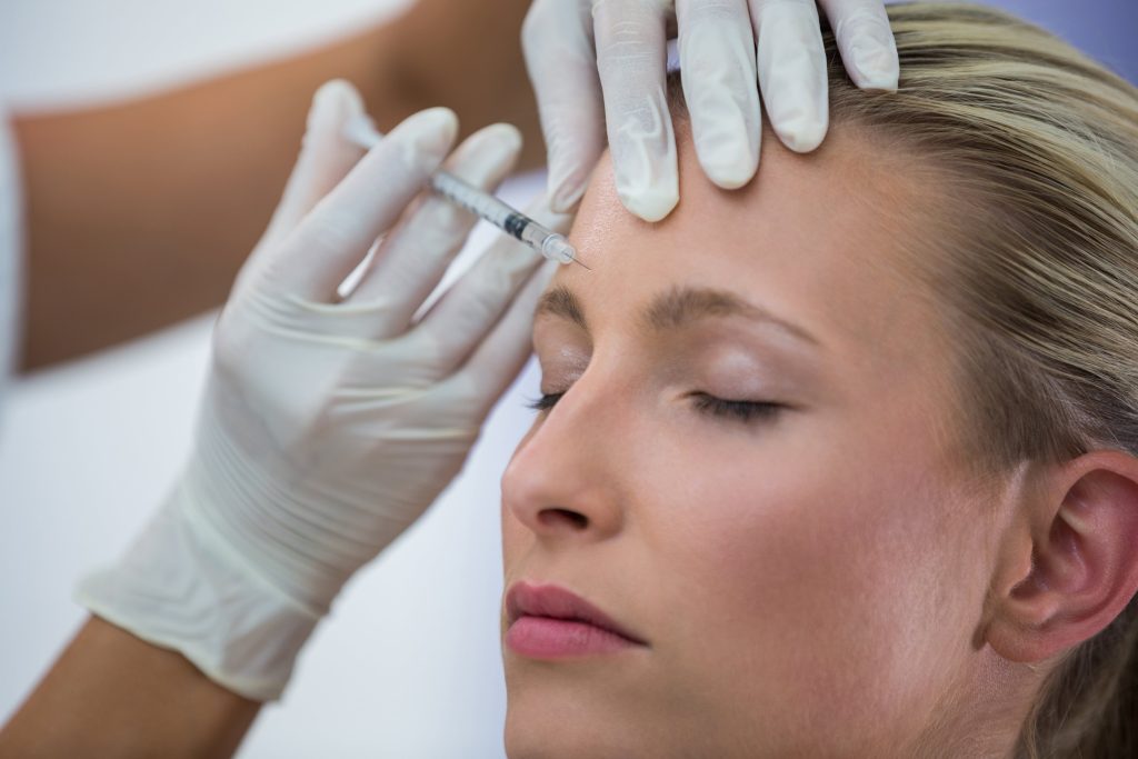 Radiesse filler forehead injection